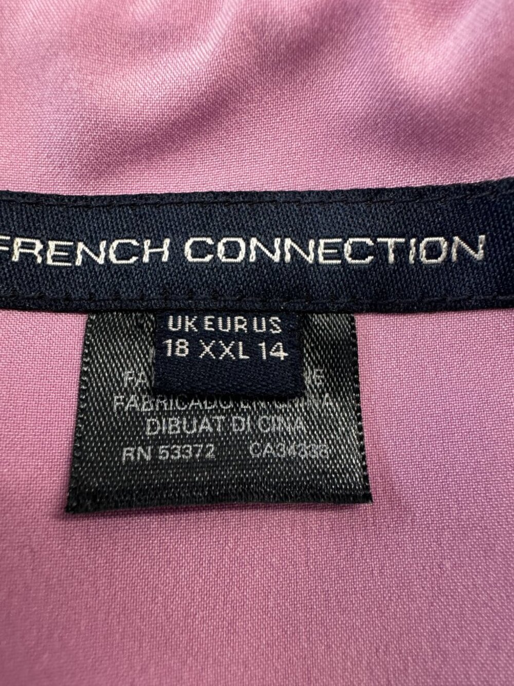 French Connection: Whisper Lilac Pink Spaghetti Strap Sheath Mini Dress - Picture 4 of 14